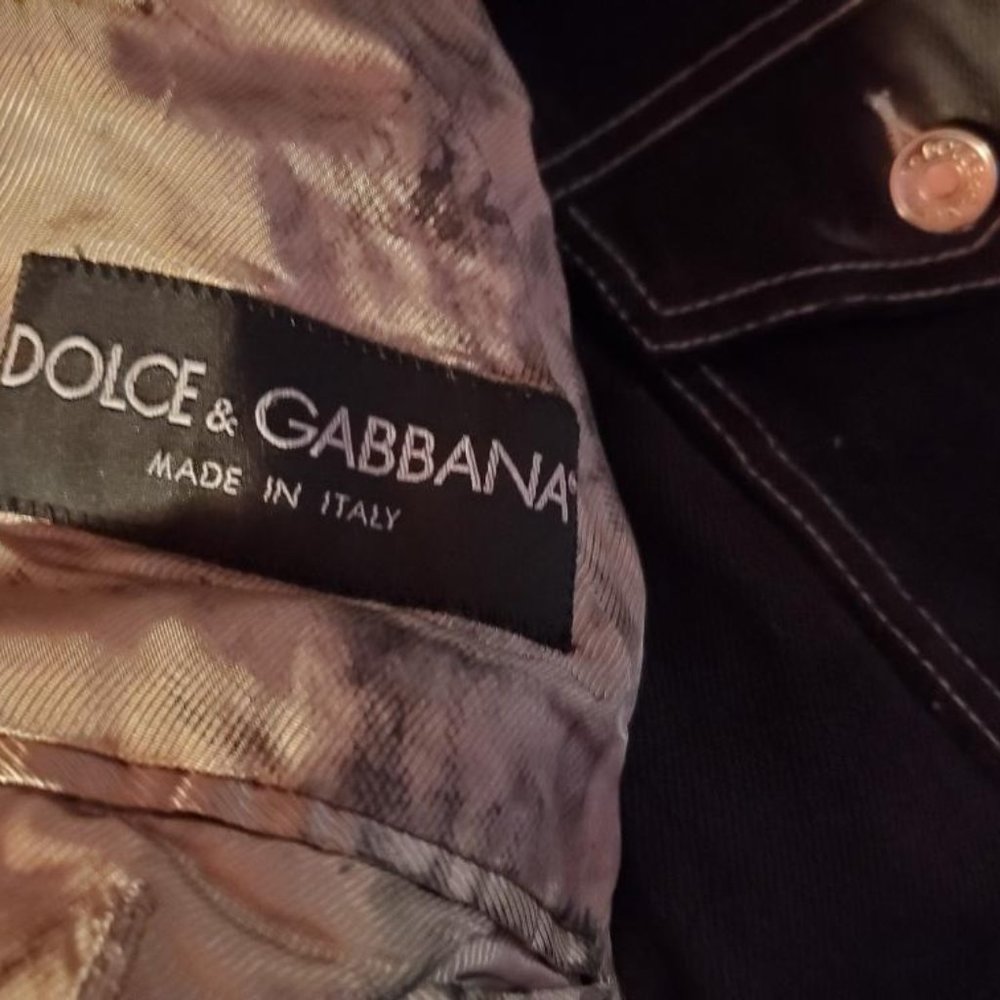 Dolce Gabbana blazer denim jacket 44 46 56 XL dyed gray black white beige pinup - Picture 6 of 11